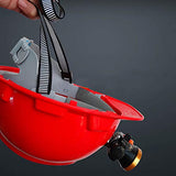 ▶ Casco con luz, Casco de Seguridad Industrial, Casco de construcción rígido, ventilado, arnés de 4 Puntos, Casco de Protección, Casco de Trabajo Casco