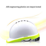▶ Casco de Seguridad Industrial, Casco Anticolisión Transpirable ABS, Casco de Protección Industrial para Obra con Tiras Reflectantes, para Alimentación/Construcción/Túnel