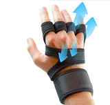 Guantes para GYM con muñequera ajustable par excelente agarre y control. Accesorio deportivo para hombre y mujer, ideal para cargar pesas, gimnasio, crossfit, fitness, entrenamientos, gimnasia y hacer ejercicio. Guantes de neopreno para barras. (Negro, Ch