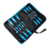 ▶ NEIKO Juego de destornilladores Torx magnéticos | 12 piezas | T5 – T40 | Punta de estrella de 6 puntas | Acero al cromo vanadio tratado térmicamente | Mango acolchado antideslizante | Punta magnética | Estuche de transporte