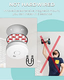 ▶ Detector de incendios con alarma de humo con tecnología fotoeléctrica y señal de batería baja (batería incluida), alarma de incendios con función de prueba para el hogar, dormitorio, FJ136GB, 4 paquetes