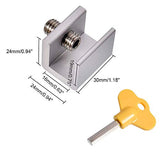 ▶  Cerraduras de Ventana, 6 Juegos Cerraduras de Seguridad con Llave para Niños, Ajustable Aleación de Aluminio Antirrobo y Oficina en el Hogar