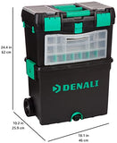 Caja de herramientas con ruedas Denali con mango cómodo plegable y almacenamiento superior extra-­ble