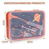 ▶ Caja de Herramientas Básica 26 en 1, Translúcido, Colgante, Portátil, Universal,Juego de Herramientas Básica Imprescindible de Mano para el Hogar para supermercado Reparaciones Diarias.