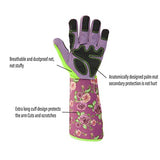 ▶ Guantes de jardinería Guantes de poda de rosa T Prueba larga Guantes de jardín con protección de antebrazo extra larga Guantes de trabajo blanco