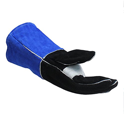 ▶ Guantes de trabajo Guantes de Soldador Soldadura de Alta Temperatura Resistente a la Soldadura Soldadores de protección Guantes