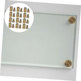 🔩 Mobestech 24 Piezas De Acero Inoxidable Clavos Publicitarios Soporte De Letrero Soporte De Vidrio Tornillos Blancos Soportes De Letrero Tornillos De Separación Soportes De Separador De