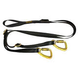 ▶ Fusion Climb Pro Backyard Zip Line Kit FK-A-HLT-19 Arnés con cordón, Color Negro