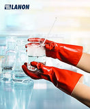 ▶ Guantes resistentes a los productos químicos  PVA, reutilizables, resistentes con forro de algodón, protección de ácidos, alcalinos y aceite, talla grande