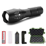 🔦 Linterna recargable SEEDARY Linterna LED Militar Visión Nocturna, Herramienta Práctica Portátil 1600 Lúmenes Lampara LED, Linterna para Bicicleta y Linterna Táctica