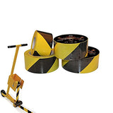 FUNJEE Cinta de seguridad para suelos de advertencia en color negro y amarillo, 2 pulgadas x 18 yardas (36 yardas)