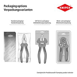 ▶ KNIPEX Cobra Tenaza para Bombas de Agua Hightech Recubiertos de Plástico Antideslizante, 180 mm, color gris