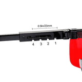 ▶ Gafas de seguridad con láser rojo - Gafas de protección ocular para nivel láser rojo, herramientas láser rotativas y multilínea - Gafas con templo ajustable (caja protectora incluida)