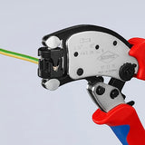 ▶ KNIPEX  Twistor® T Alicates de crimpado autoajustables para virolas de alambre, 8 pulgadas