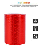 Walfront Cinta de Advertencia Roja de 3 M / 118 Pulgadas, Cinta de Advertencia de Seguridad para Pisos, Cinta de Rayas de Seguridad de Advertencia de Peligro para Equipos, Pisos, Paredes, Tuberías