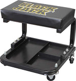 Torin TR6100W Blackjack Rolling Creeper - Taburete mecánico Acolchado con Bandeja de Herramientas, Color Negro