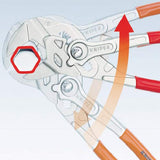 ▶ KNIPEX  Mini Tenaza Llave para Tuercas y Tenaza en Una Sola Herramienta Cromado Recubiertos de Plástico, 125 mm