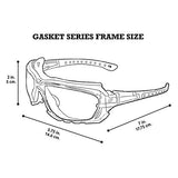 ▶Gafas de sol deportivas acolchadas de seguridad para motocicleta, color negro con lente ahumada