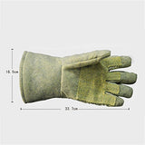 ▶ Guantes ignífugos Guantes de resistencia a altas temperaturas Industria del horno de microondas antitérmico Protección contra el trabajo de 500 grados Guantes de prevención contra incendios de alta temperatura anti-calor