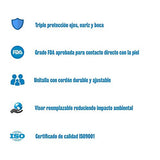 ▶ Careta protección facial retráctil reutilizable | Ajustable con almohadilla grado FDA | Ideal uso con lentes | Certificado de calidad ISO9001 | Protege ojos, nariz y boca