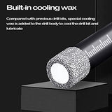 ▶ Juego de 6 brocas de diamante seco negro para granito, cerámica, mármol, piedra, materiales duros de vidrio (no para madera), vástago redondo de 3/16 pulgadas, 1/4 pulgadas, 5/16 pulgadas, 3/8 pulgadas, 1/2 pulgadas con estuche de almacenamiento