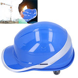 Casco de Seguridad, Protección para la Cabeza, Casco Ventilado con Banda Reflectante, Estilo de Gorra Totalmente Ajustable, Diseño de Banda Reflectante, Azul