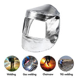 ▶Casco de soldadura de papel de aluminio Capucha de visibilidad PC Lente Soldador Casco de seguridad Casco de soldadura de Gas Sombrero