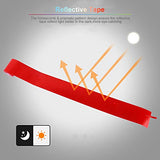 Walfront Cinta de Advertencia Roja de 3 M / 118 Pulgadas, Cinta de Advertencia de Seguridad para Pisos, Cinta de Rayas de Seguridad de Advertencia de Peligro para Equipos, Pisos, Paredes, Tuberías
