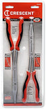 ▶ CRESCENT Juego de alicates de doble material recto y doblado, rojo Crescent 2 Pc.