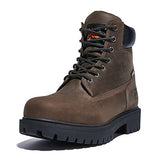 ▶ TIMBERLAND PRO Botas de trabajo industriales con cierre directo de acero de 6 pulgadas para hombre, impermeables, aisladas, Marrón, 7.5 US