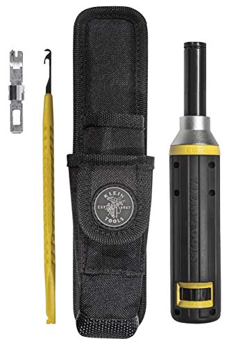 ▶ Klein Tools  Juego de herramientas de perforación de impacto para paneles 110 y 66, empuñadura de cojín, juego de 4 piezas