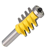 BROCA  Wolfride 1/2" Cuchillo de Espiga Biselado, Carril Reversible Dedo Bit Unión Cónica Tenon Fresas de Carpintero Para Trabajar la Madera Herramientas - Amarillo