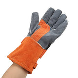 ▶ Guantes ignífugos   Guantes Resistentes al Calor, Guantes Protectores ignífugos para Asar en el Horno Naranja