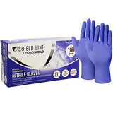 ▶ Guantes de nitrilo para examen médico, XL, paquete de 100 – Guantes desechables con clasificación quimioterapia para médicos y enfermeras, guantes sin látex ni polvo para hospital, uso doméstico, cocina