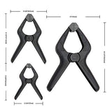 ▶ AMAZON BASICS Juego de abrazaderas de resorte de nailon de 14 piezas, 6 piezas de 3-3/8 pulgadas, 4 piezas de 4-1/2 pulgadas, 4 piezas de 6-1/2 pulgadas