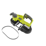 RYOBI P590KN 18 voltios ONE+ sierra de banda portátil inalámbrica con (1) batería de iones de litio de 4.0 Ah y cargador de 18 voltios