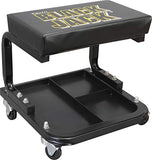 Torin TR6100W Blackjack Rolling Creeper - Taburete mecánico Acolchado con Bandeja de Herramientas, Color Negro