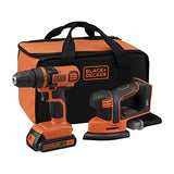 ▶ BLACK+DECKER  Juego de herramientas Taladro y Lijadora 20V MAX* con Hielera