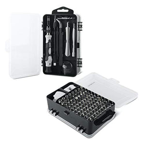 Redlemon Juego de Herramientas de Precisión (117 piezas) con Puntas Magnéticas y Extensión Flexible. Para Reparación de Celulares, PC, etc. Desarmador Philips, Torx, Pentalobe, Triwing, Allen y más