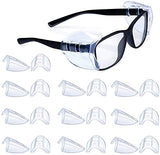 ▶ Pares Protectores Antideslizantes Laterales de Gafas de Ojo,Seguridad Protector Flexible Transparente Se Adapta a Anteojos Medianos Pequeños Agregue Más Protección a Gafas de Seguridad