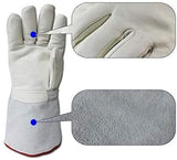 ▶ Guantes criogénicos  impermeables, guantes de nitrógeno líquido. Guantes de piel de vaca protectores de nitrógeno líquido a prueba de agua Guantes de trabajo criogénicos de resistencia a baja temperatura (35 cm)