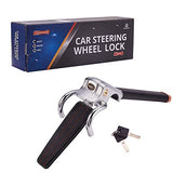 ▶ Bloqueo antirrobo para volante de coche, de seguridad, color negro