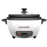 ▶ BLACK+DECKER Arrocera de 6 Tazas, Blanca