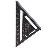 Herramientas Carpintería  Aleación de Aluminio de 7 Pulgadas Triángulo Carpintería Cuadrado Carpintero Cuadrado Herramienta de Diseño Triángulo Transportador de ángulos (Métrico)