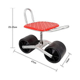 ▶ Silla De Ruedas De Jardín con Rodilleras, Herramienta De Carro De Jardín Silla Móvil para Recoger Plantas con Ruedas Asiento De Trabajo Rodante De Carro De Jardín Ajustable 360 ° Giratorio