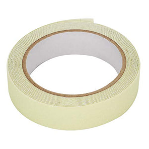 Rollo de cinta fluorescente luminosa de emergencia, 3 metros Cinta luminosa de PVC Escalera de seguridad en el piso Advertencia(2,5 cm * 3 Mt)