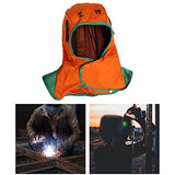▶ Capucha de soldadura transpirable, de malla interior lavable gorro de soldadura ajustable a prueba de polvo para soldador, soldadura, naranja XL