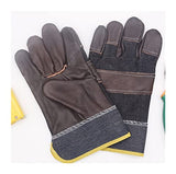 ▶ Guantes de soldador de cuero duradero resistente al fuego Guantes de soldador de cuero Guantes de seguridad Guantes de seguridad for soldadura Herramientas manuales de trabajo Gu