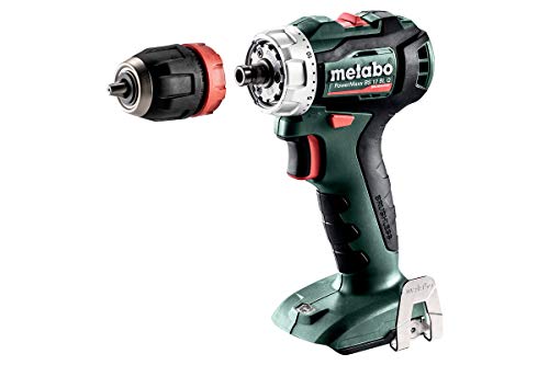 ▶ METABO Taladro inalámbrico compacto sin escobillas Powermaxx de 12 V (601039890 12 BL Quick Bare), línea de 12 V