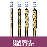 ▶ DREMEL -Juego de brocas con punta de centrado, 4 piezas